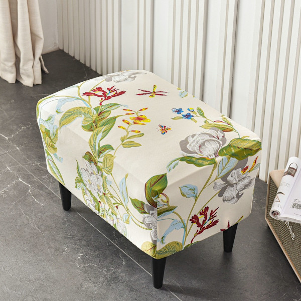 Ottoman Slipcover Stretch Ottoman Covers Rectangular, Footstool C