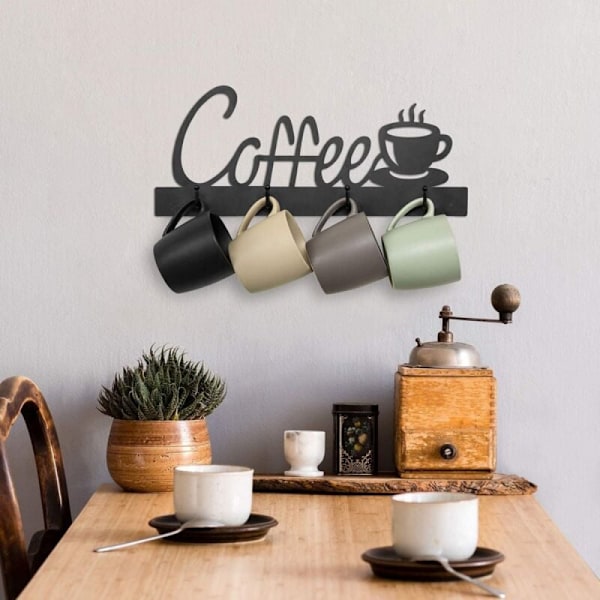 Kaffemugg hållare vägg, Bar skylt, Kaffemugg hållare, Mugg krok Kaffeskylt