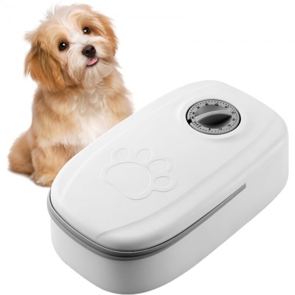 Grå Automatisk Smart Pet Feeder med én skål, 700 ml skål med 48 timers timer