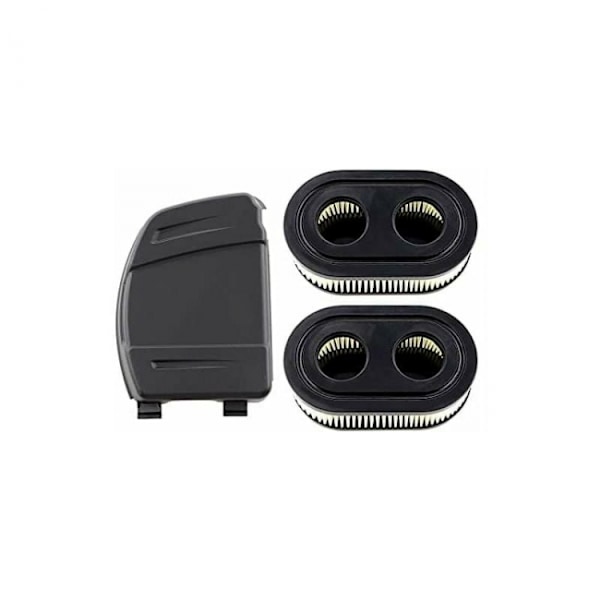 Sett med 2 luftfilter med luftfilterdeksel for Briggs & Stratton
