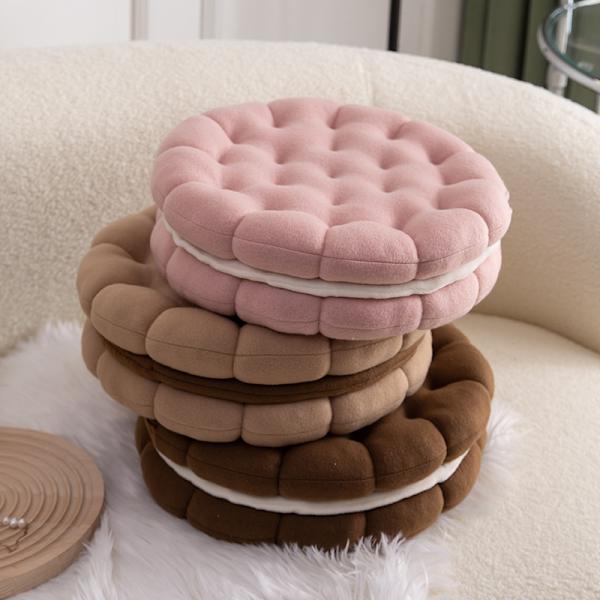 Simulert Sandwich Biscuit Pude Sofa Pude Ryggstøtte Sengeside P