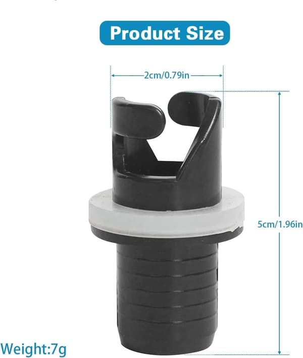 Båtfotpumpe slange adapter H-R ventiladapter 2 stk oppblåsbar