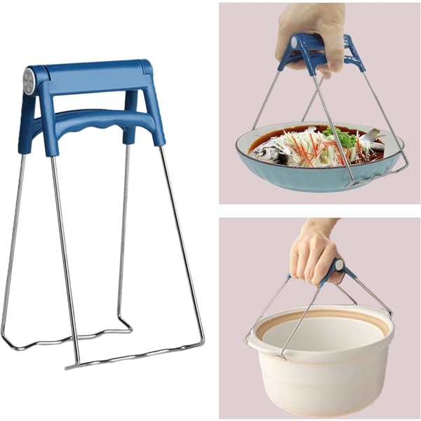 Varmrättstång, Mikrovågsugn (4 stycken) Värmebeständig Rostfritt Stål Ugnsstång Halkskyddad Skålstång för Uttagning av Rätter från Varma Stekpannor,...
