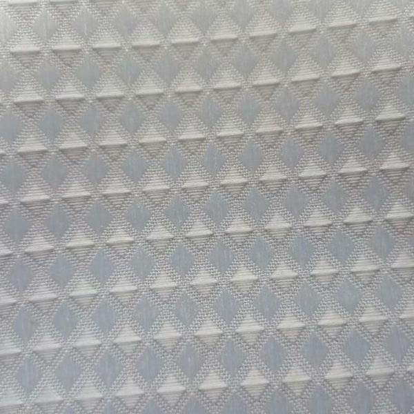 Præget bruseforhæng, 220x200CM (hvid) med metalring, Milde