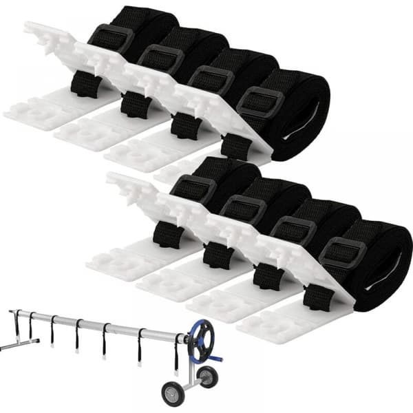 Solcellspoolöverdrag Rullfäste Kit med 8 Nylon Limband och