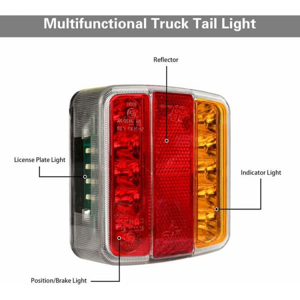 2 stk tilhenger baklys 26 LED 12V baklys blinklys brems