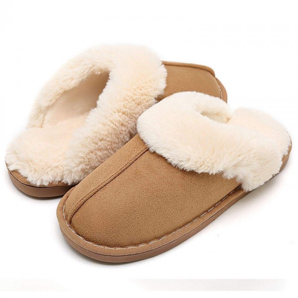 36/37 Dame Vinter Tøfler Varme Fluffy Plysj Lammeskinn Tøfler