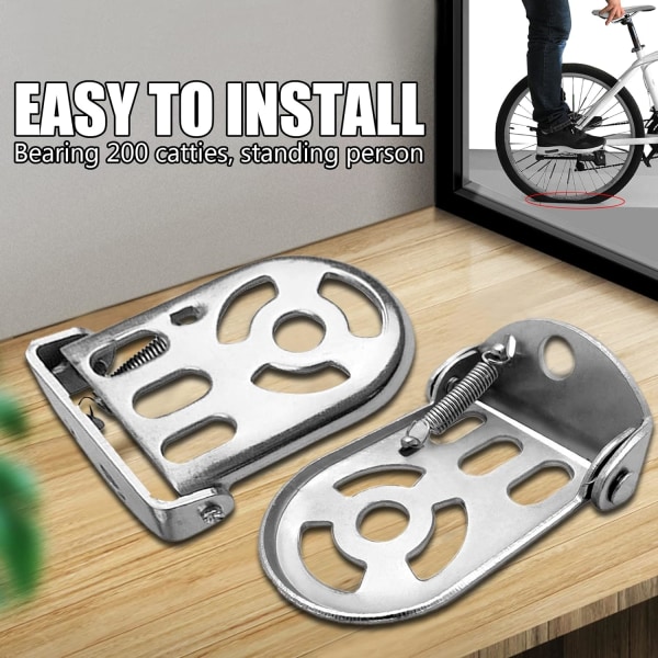 Sammenleggbar sykkel bakpedal, sykkel baksete pedalpute, sykkel