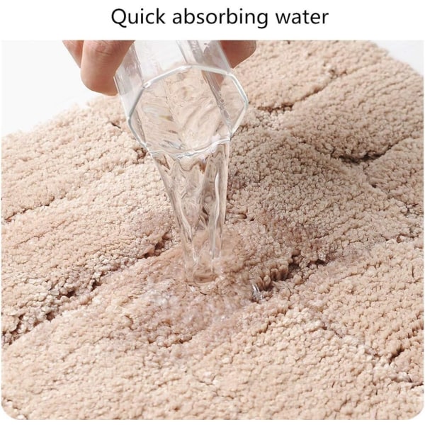 Halvmåneformet absorberende mikrofiber gulvmåtte (grå) - Entré