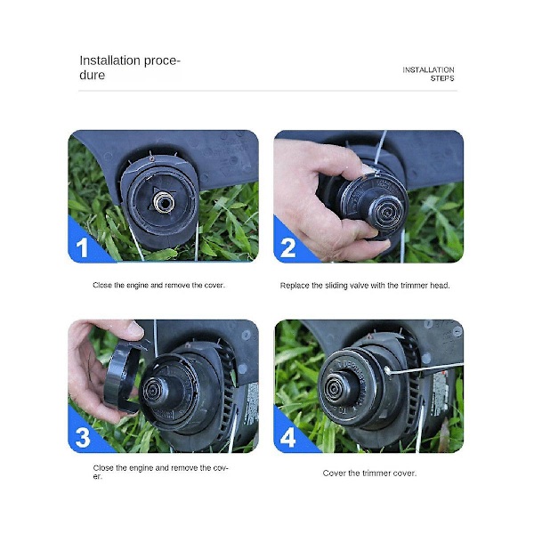 Deksel + Fjær Gressklipper Tilbehør -136-/682378-02 Spoledeksel x 6 +