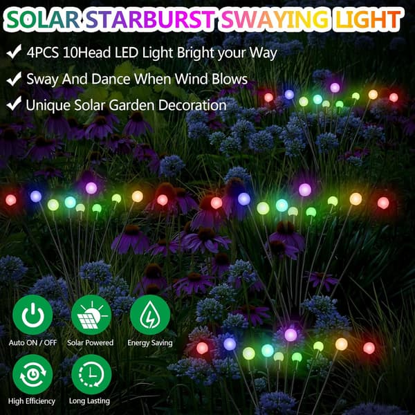2 stk, 12 LED solcellehavebelysning, solcellelamper udendørs, dekorativ