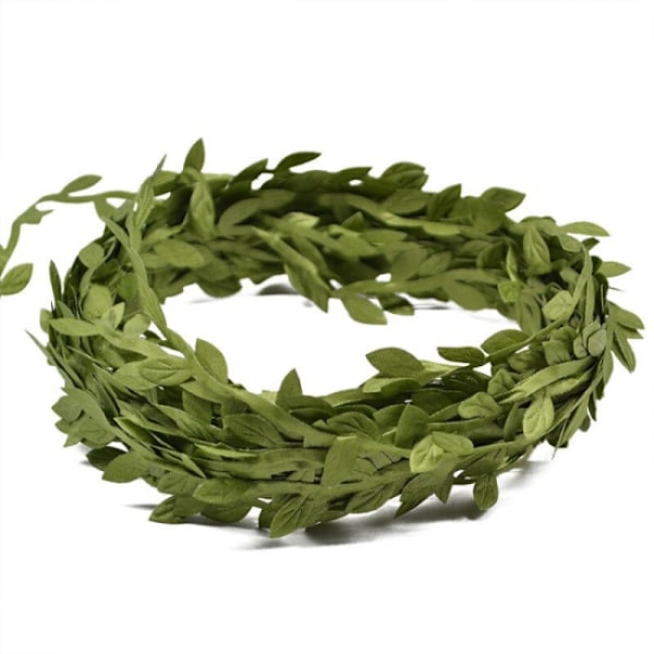 200M Silk Leaf Shape Handmade Artificial Green Leaves