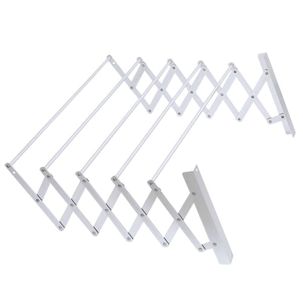 Silver-infällbar väggmonterad klädstreck 60cm*80cm-Hög-streng