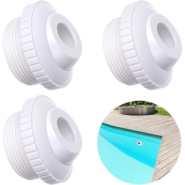3-pack munstycken för pool, 3/4\" munstycke med 1-1/2\" Mip-gänga