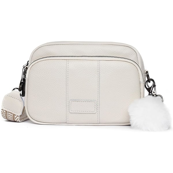 (Vit) Dam Messenger Bag Liten Snygg Läder Crossbody Bag C