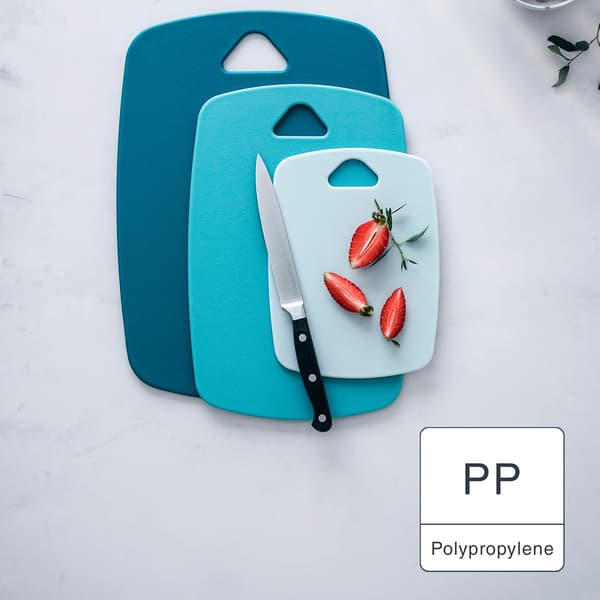 Sæt med 3 ophængningshuller til skærebræt, polypropylen, vendbart