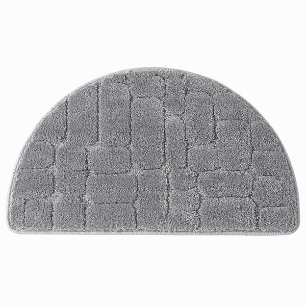 Halvmåneformet absorberende mikrofiber gulvmatte (grå) - inngang