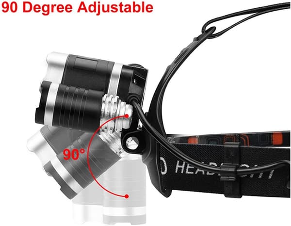 Genopladelig LED-hovedlampe med 4 lystilstande Ideel til camping