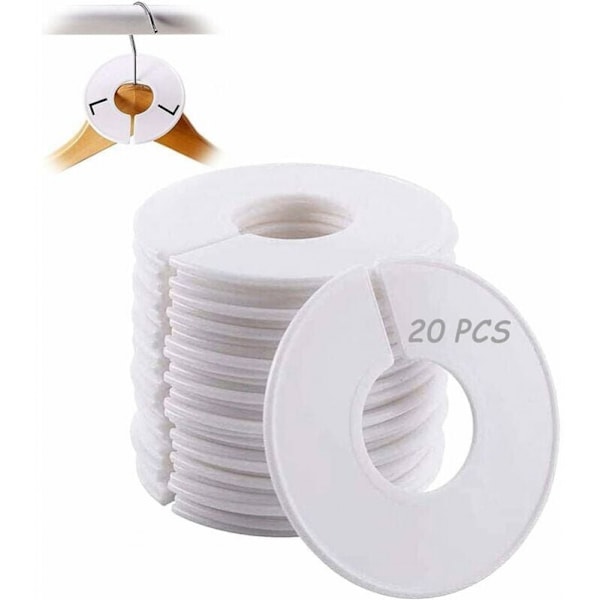 20 Pieces Round Clothes Rack Dividers Hangers Divider Holder Ward