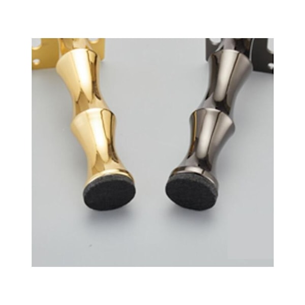 4 stk. lette luksus bambus metal møbelben (16 cm (sort))