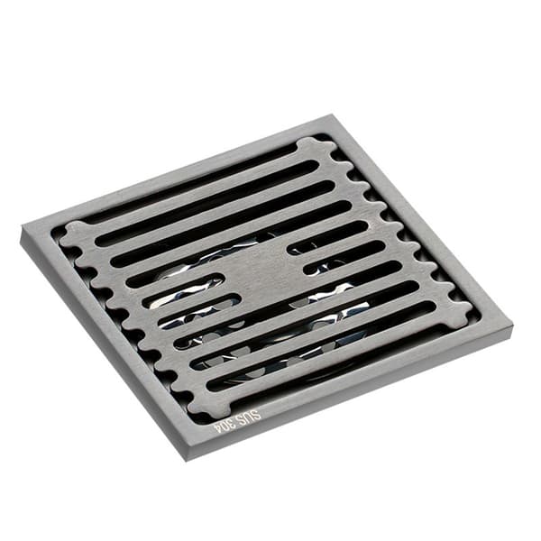 Sanitær gulvavløpskanon grå [10X10cm]