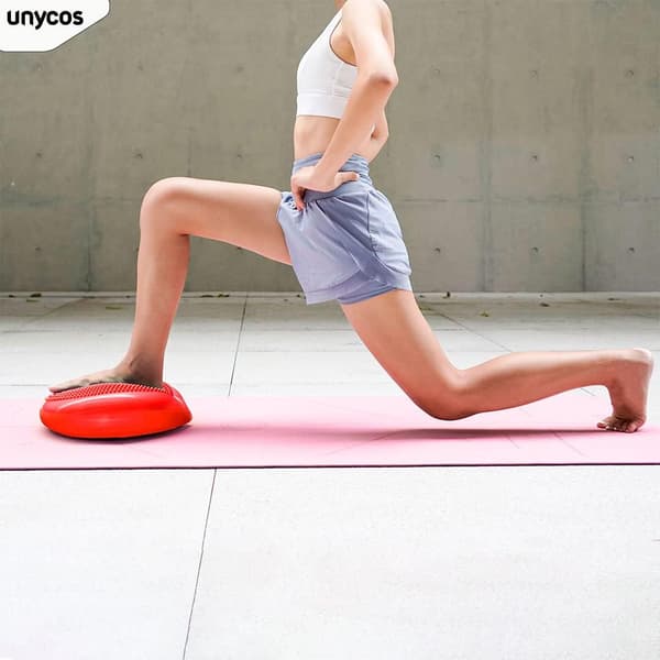 Balancemåtte, perceptionsmåtte, rød 34cm - oppustelig måtte, yogamåtte