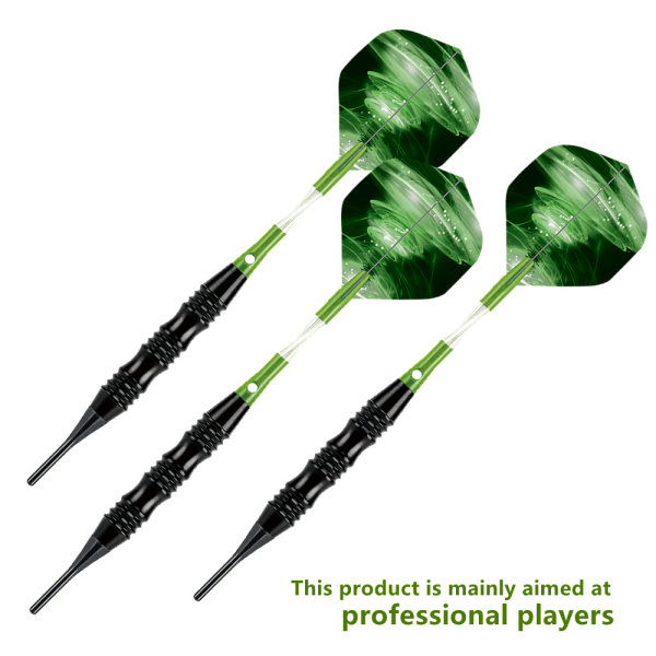 3 st plastspetsdart för 18 gram elektronisk darttavla (grön),