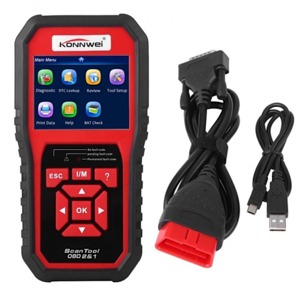 KONNWEI KW850 OBDII OBD2 EOBD Bildiagnostisk Skannerverktyg Fel C