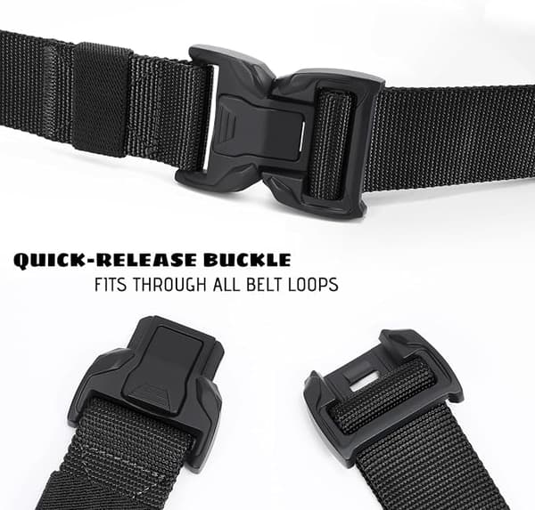 Herrar Jeans Väska Bälte - Svart, Spänne Vävd Elastisk Band, Vävd Bälte