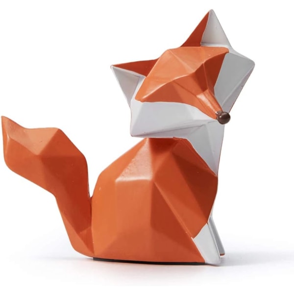 10 cm Fox Staty Dekor Figurine Hem Skulptur Hantverk Harts Djur