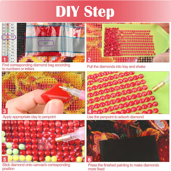 5D DIY Diamantmaleri Full Kit, Fargerik Frosk Broderi Diamantmaleri