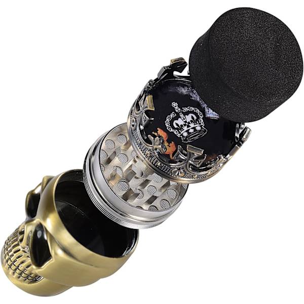 Örtkvarn King Skull Age Crowned King Skull Pollen Crusher för