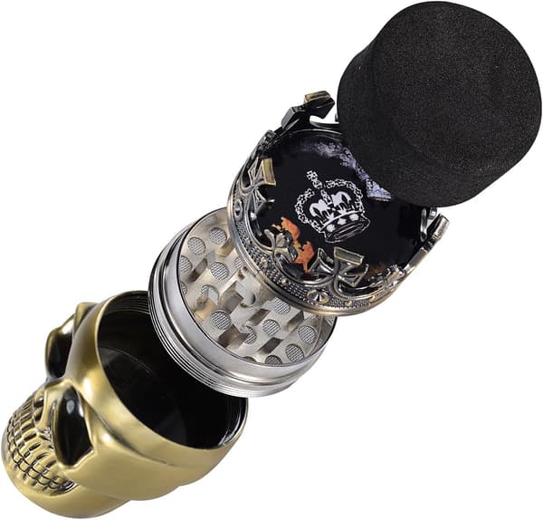 Urte Grinder King Skull Age Crowned King Skull Pollen Crusher til