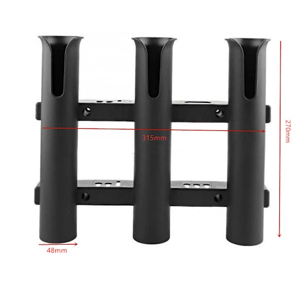 3 Link Vertikal Fiske Stang Holder Organizer Pol Rør Rack Sejlbåd