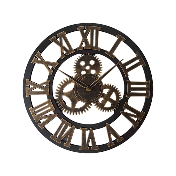 (30cm) Klassisk sort rundt metal antikt industrielt jern skelet