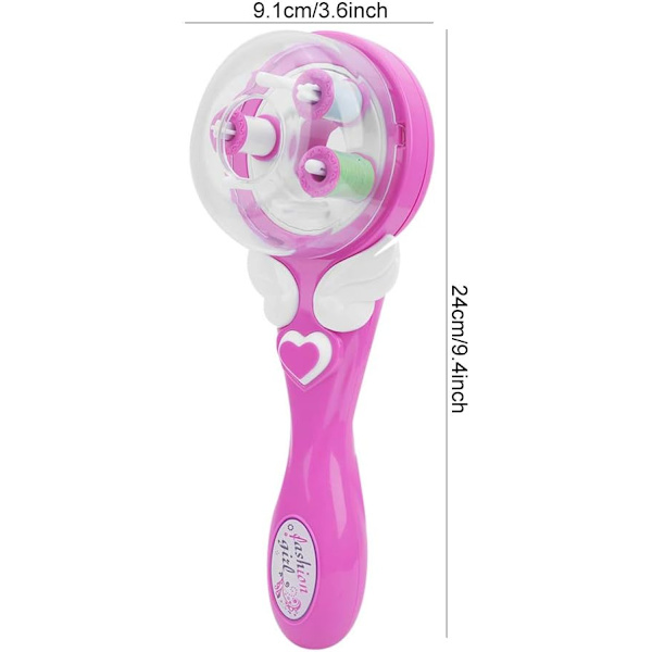 Elektrisk hårfrisör (rosa) Bärbar leksak Twist Braider Styling Tools för små flickor DIY Automatisk hårfrisör