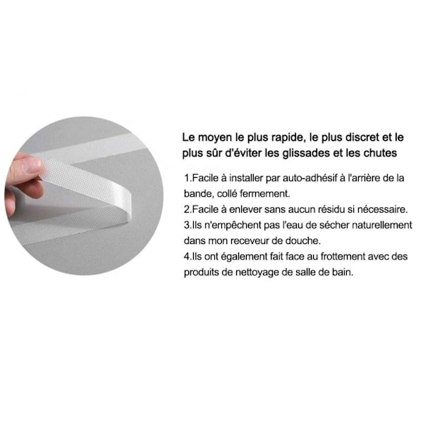 12 st transparenta självhäftande halkfria remsor för dusch