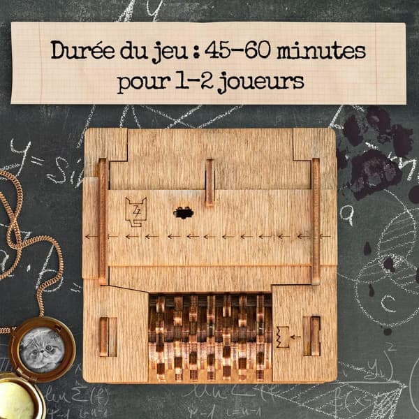 Sort Valnød Escape Room 60 min i en æske - Kat Model - Træ