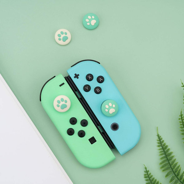 4 stk. silikone katteklo Joy Con tommelfingergreb sæt joystickhætter compa