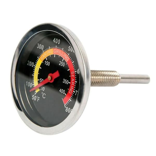 Bbq temperatur rustfrit stål måler grill ryger termometer