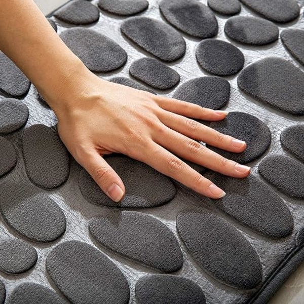 40x60CM (Svart) Inngangsdørmatte Badmatte Hydrofilisk Memory Foam