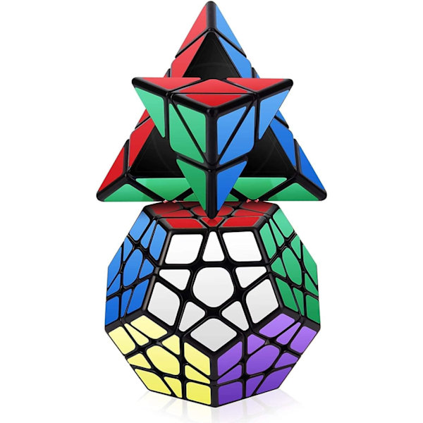2-pakning Speed Cube-sett, Megaminx Pyramid Speed Cube Smooth Puz