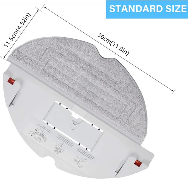 6 stk. moppeklud til Roborock S7 Pro Ultra S7 MaxV Ultra S7 Plus S