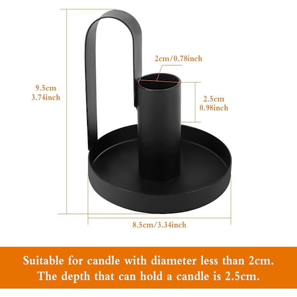 Metall lysestaker, 2 stk lysestakeholder jul lysestake