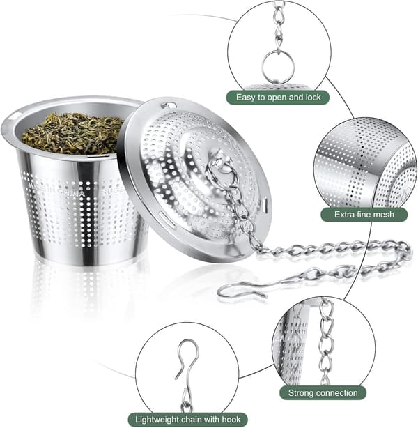2 stk. te-infuser (4,5 cm diameter), te-si i 304 rustfrit stål