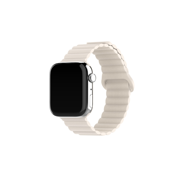 (Hvit) Passer til iwatch Apple Watch Band To-fargets silikon M