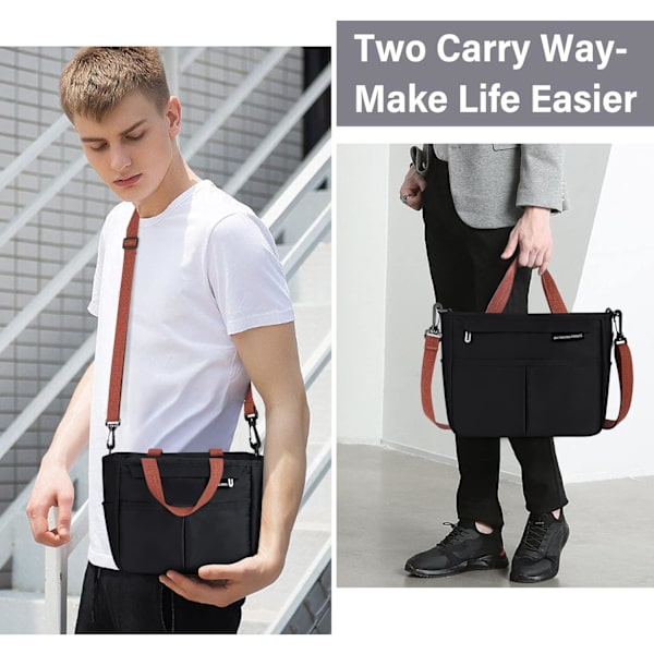 (svart) Lunchväska för kvinnor 5 mm isolerad väska Fashion Cool Bag Återanvändbar