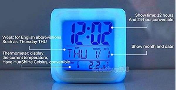 Anime Super Mario Timer LED-ljuslarm Klocka Tonårsnattljus Ac