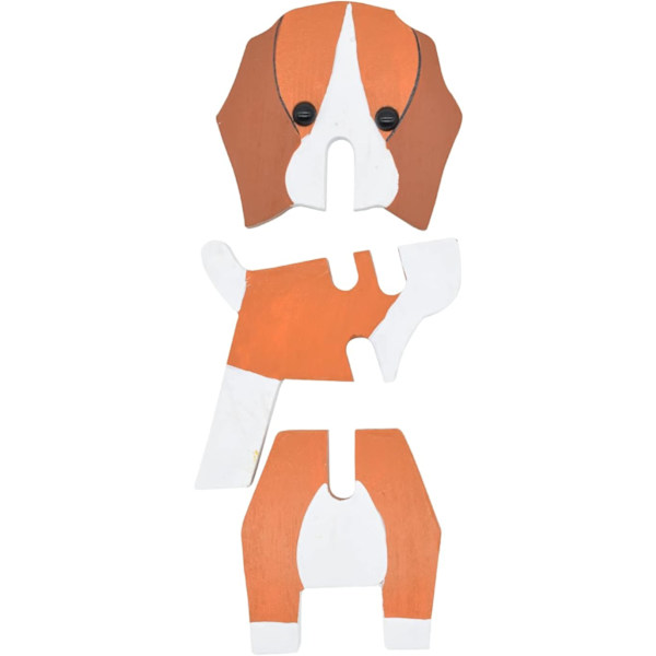 1 stk. træ 3D dyr (hund) form brillerholder, solbrillerholder