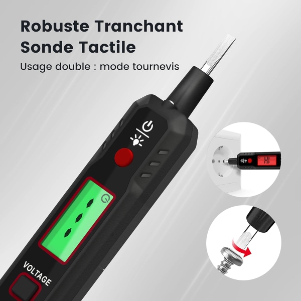Skruvmejseltestare, AC 12-300V Spänningstestare Penna, Spänningsdetektering